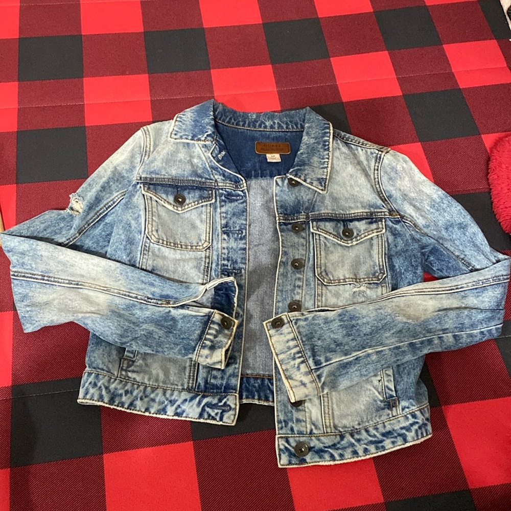 Guess distress Jean jacket